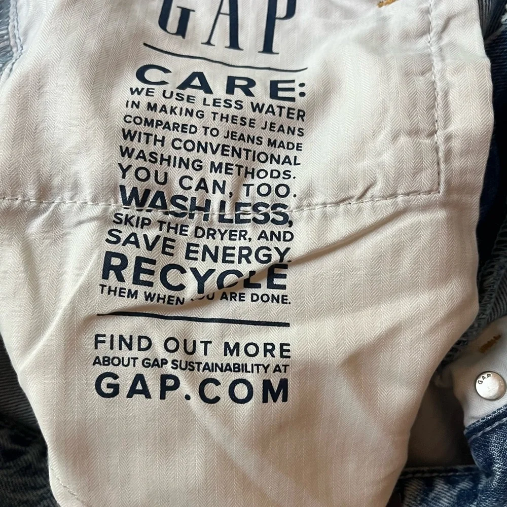 GAP Women's Blue Straight Leg Jeans - Picture 3 of 5